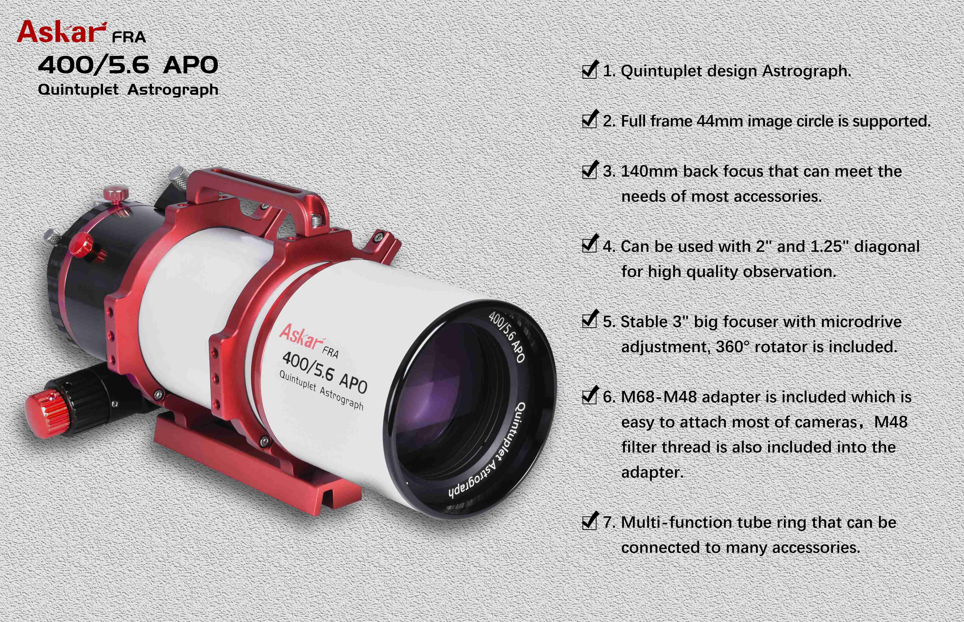 Askar FRA 400 (72mm f/5.6 Quintuplet Flat-Field Astrograph) - Image 5