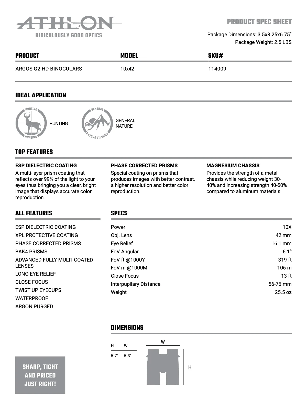 Athlon ARGOS G2 HD 10X42 - Image 3
