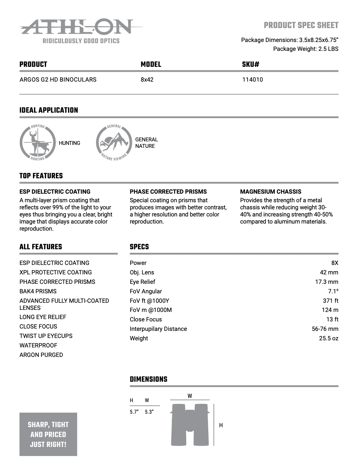 Athlon ARGOS G2 HD 8X42 - Image 3