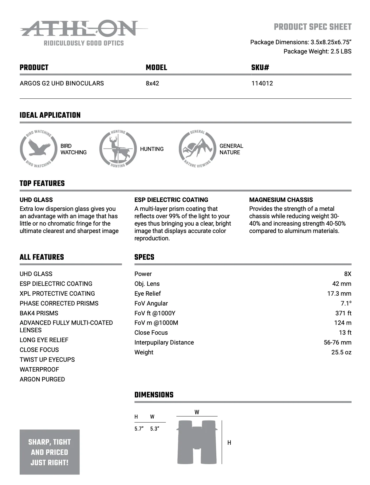 Athlon ARGOS G2 UHD 8x42 - Image 3