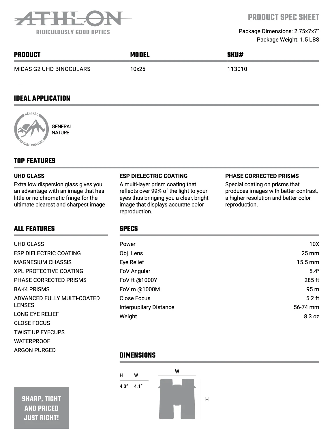 Athlon Midas G2 UHD 10x25 - Image 3