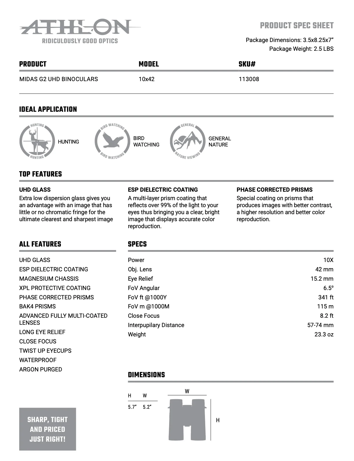 Athlon MIDAS G2 UHD 10×42 - Image 3