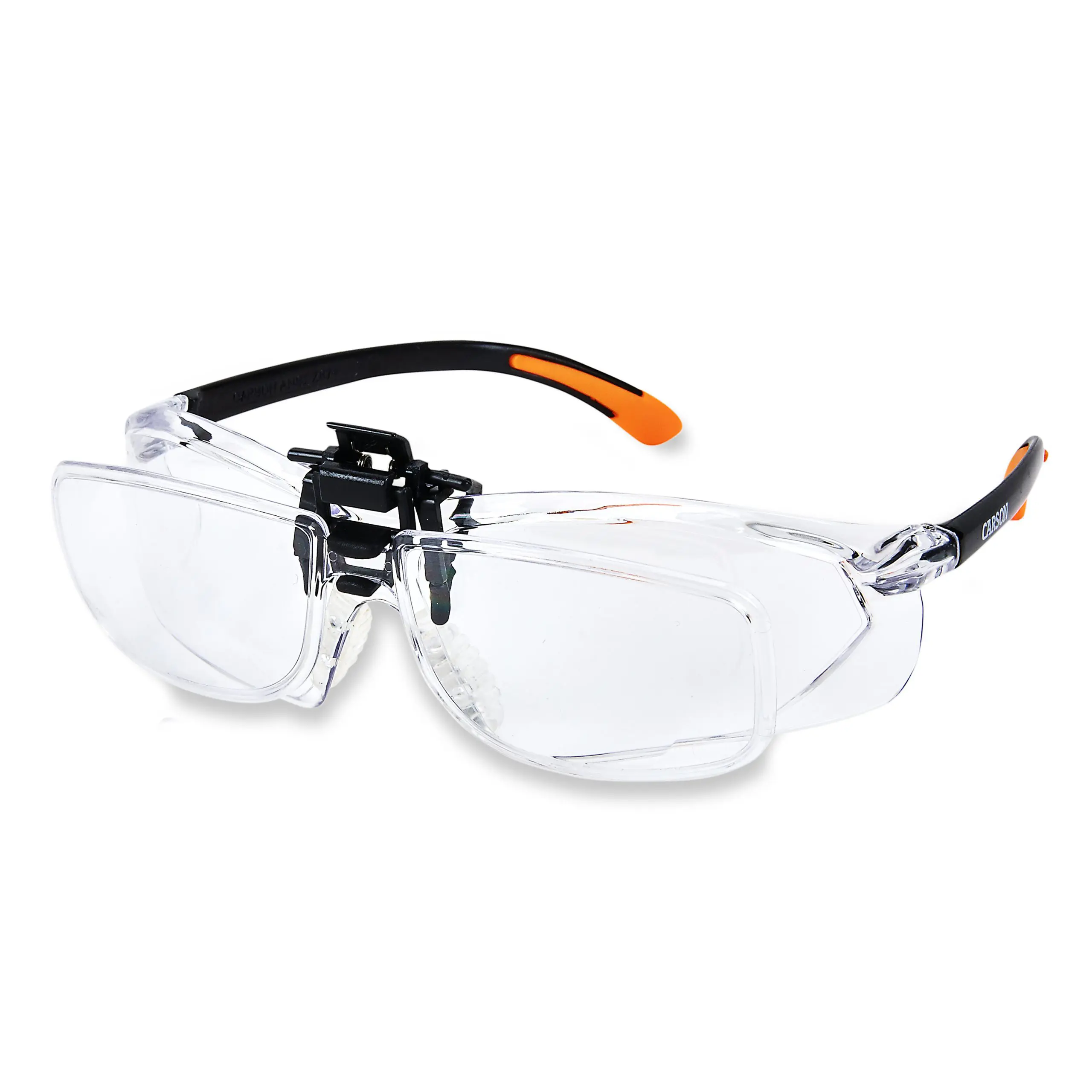 Carson 1.5x (+2.5 Diopter) Flip Up Protective Magnifying Safety Glasses VM-20