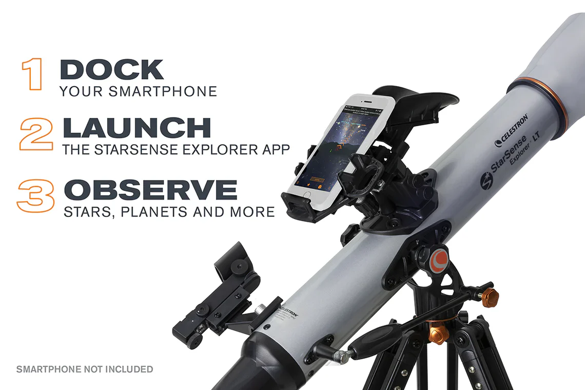 Celestron Starsense Explorer LT 80AZ Smartphone Refractor Telescope - Image 5