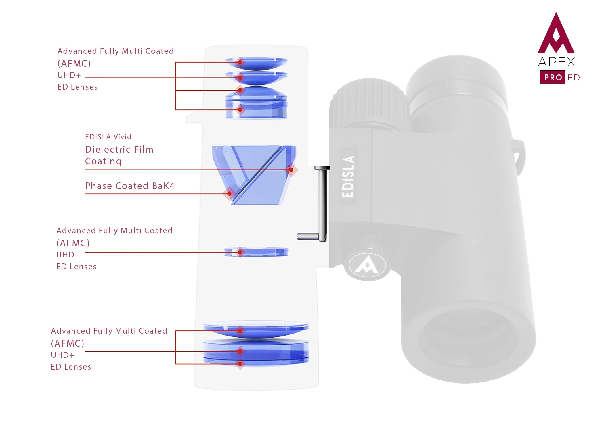 EDISLA Apex PRO ED Binocular UHD 10x42 - Image 3