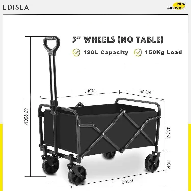 EDISLA Atlas Outdoor Foldable Wagon with Table - Image 3