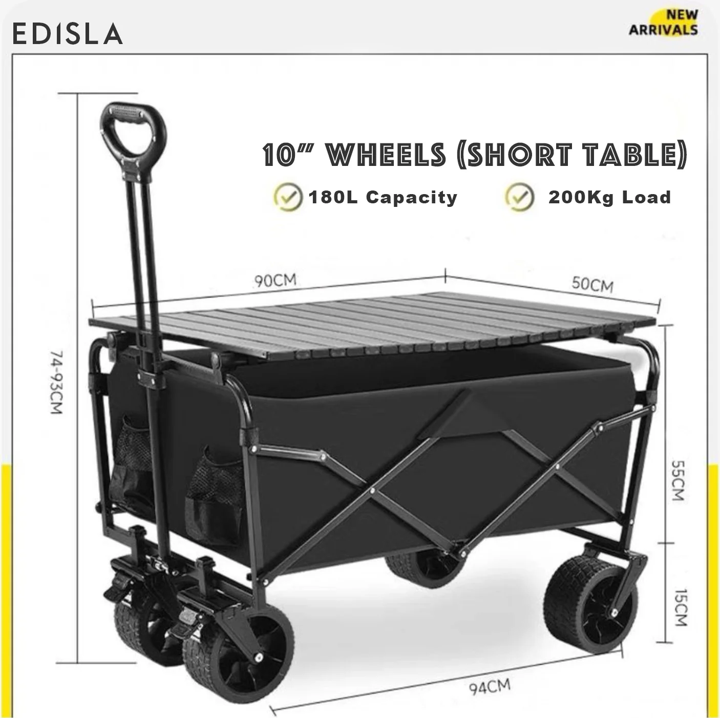 EDISLA Atlas Outdoor Foldable Wagon with Table - Image 7