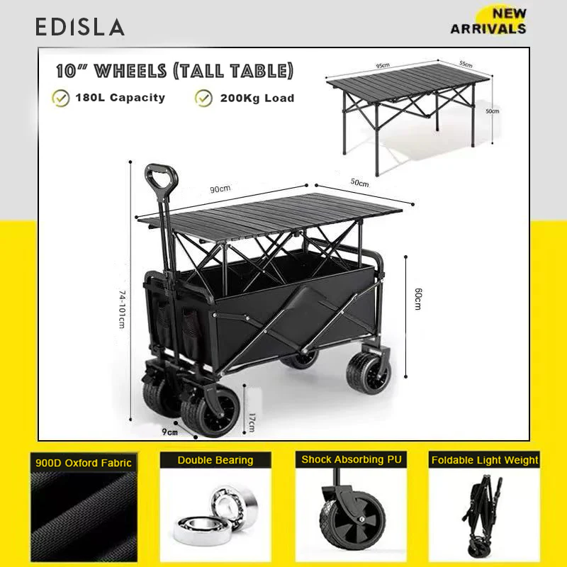 EDISLA Atlas Outdoor Foldable Wagon with Table - Image 9
