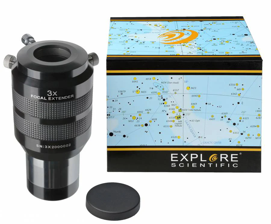 Explore Scientific - 4 Element Telecentric 3x Tele Extender 2" Barlow