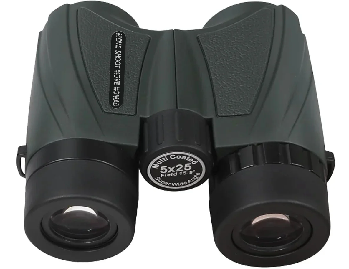 MSM NOMAD Wide View Angle FOV 15.8°, 5x25 Binoculars for NFL Games and Astro
